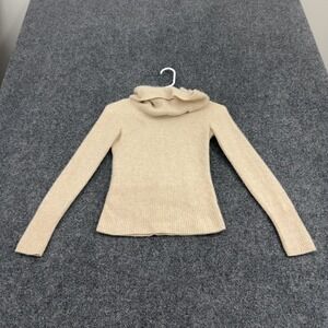 Apt 9 Sweater Womens S Beige Cashmere Cowl Neck Minimalist Luxury Cozy
